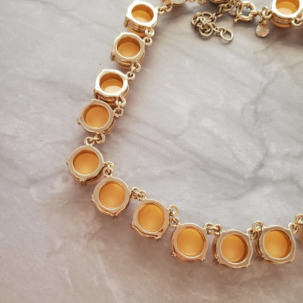 💗 J. Crew Peachy Pink Gold Bubble Classic Statement Necklace 💗 - Picture 11 of 13